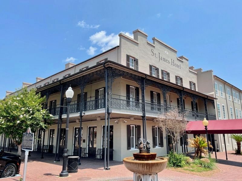 St. James Hotel and Marker. Click for full size. St. James Hotel and Marker image. Click for full size.