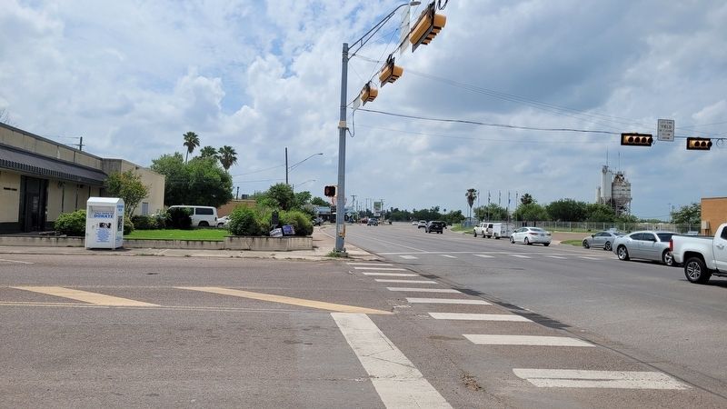 The view of the San Juan Townsite Marker from across the street image. Click for full size.