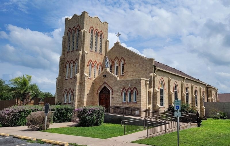 The view of the Saint Joseph Catholic Church and Marker. Click for full size. The view of the Saint Joseph Catholic Church and Marker image. Click for full size.