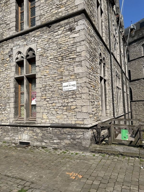 Castle of Gerard the Devil (11th - 20th Century) Marker - wide view image. Click for full size.