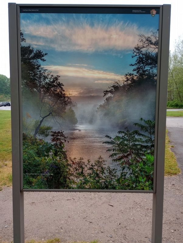 Restoring the Cuyahoga River Marker. Click for full size. Restoring the Cuyahoga River Marker image. Click for full size.