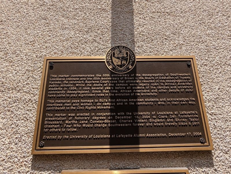 50th Anniversary of Desegregation Marker. Click for full size. 50th Anniversary of Desegregation Marker image. Click for full size.