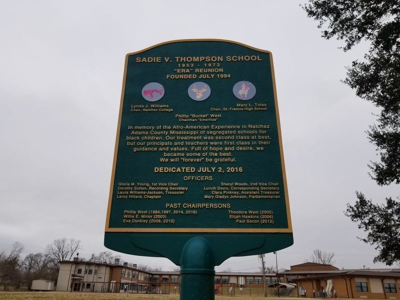 Sadie V. Thompson School Marker. Click for full size. Sadie V. Thompson School Marker image. Click for full size.