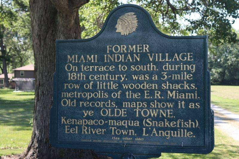 Former Miami Indian Village Marker image. Click for full size.