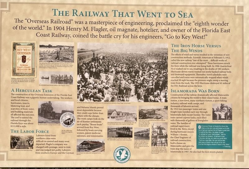 The Railway That Went To Sea Marker image. Click for full size.