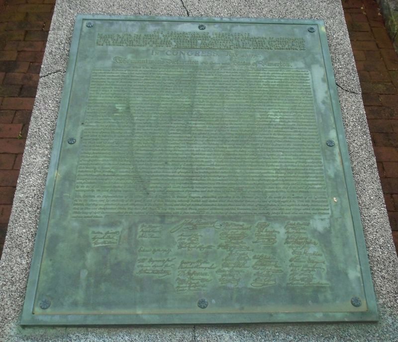 Declaration of Independence Panel in Independence Garden image. Click for full size.
