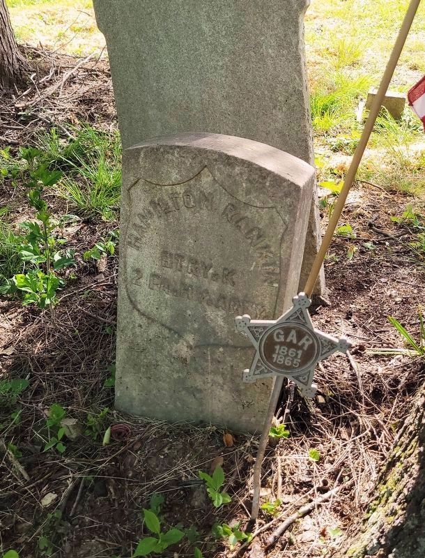 Grave of Civil War Soldier<br>Hamilton Rankin image. Click for full size.