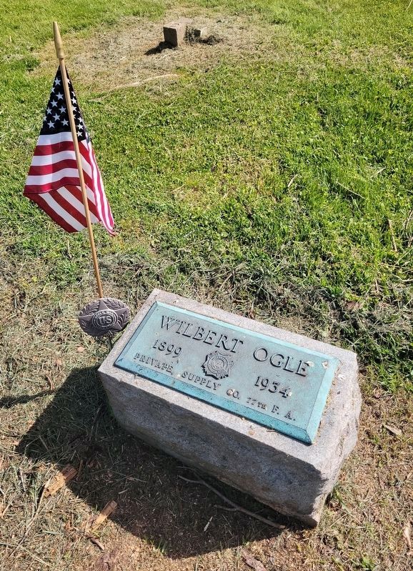 Grave of World War I Soldier<br>Wilbert Ogle image. Click for full size.