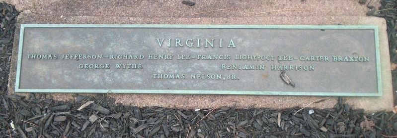 Independence Garden Virginia Signers Marker image. Click for full size.