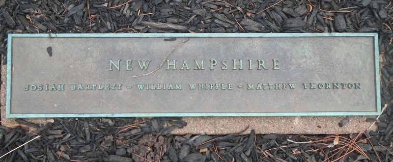 Independence Garden New Hampshire Signers Marker image. Click for full size.