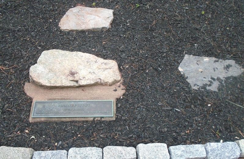 Independence Garden Connecticut Marker and Stones image. Click for full size.