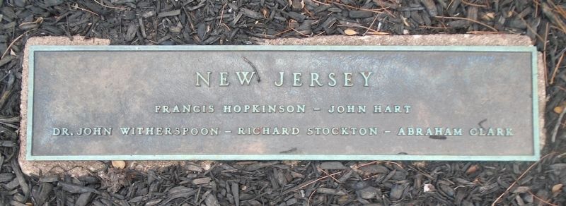 Independence Garden New Jersey Signers Marker image. Click for full size.