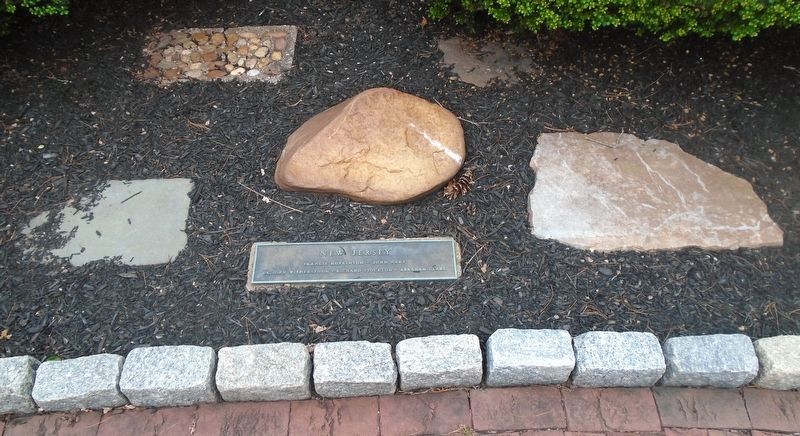 Independence Garden New Jersey Marker and Stones image. Click for full size.