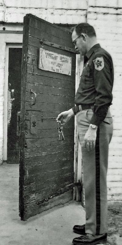 Marker detail: Law Enforcement Officer at the Jail, 1972 image. Click for full size.