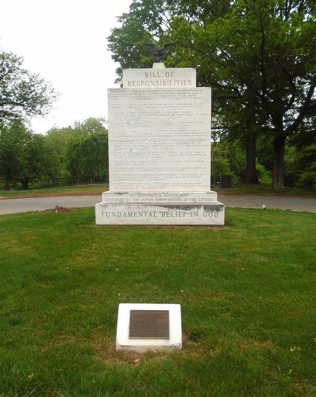 Bill of Responsibilities Monument and Marker image. Click for full size.