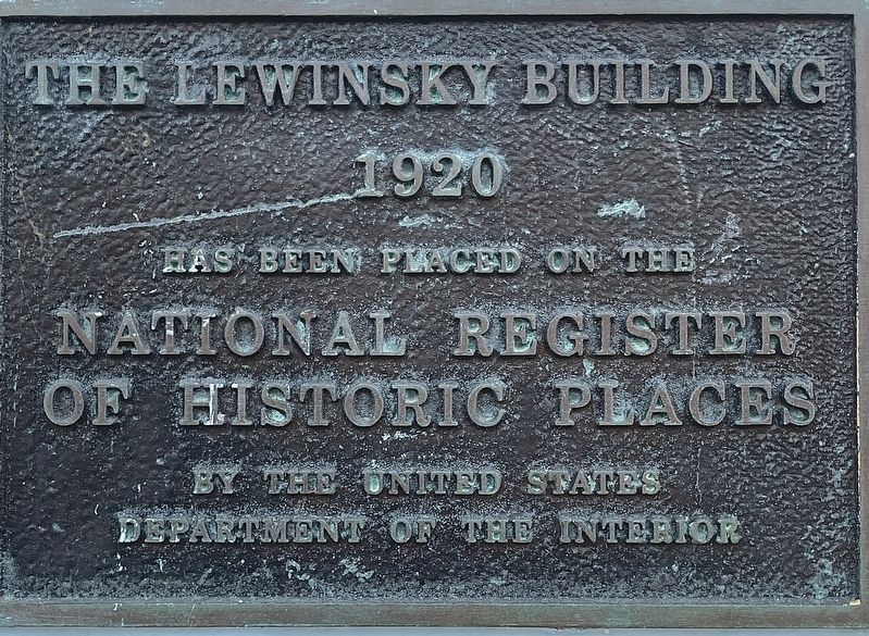 The Lewinsky Building Marker image. Click for full size.