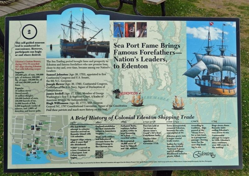 Sea Port Fame Brings Famous Forefathers Marker image. Click for full size.