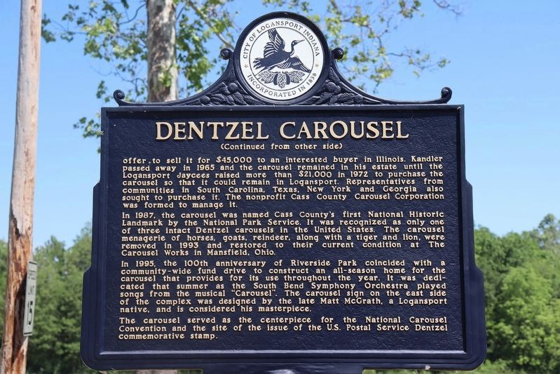 Dentzel Carousel Marker image. Click for full size.