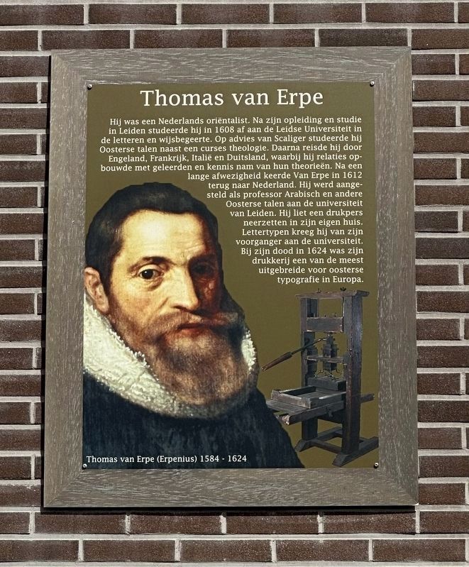 Thomas van Erpe Marker image. Click for full size.