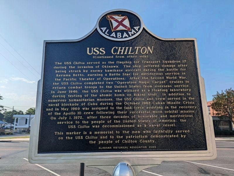 USS <i>Chilton</i> marker image. Click for full size.
