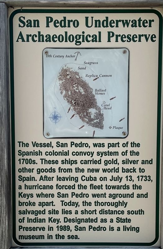 San Pedro Underwater Archaeological Preserve Marker image. Click for full size.