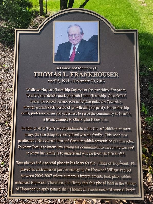 Thomas L. Frankhouser Marker image. Click for full size.