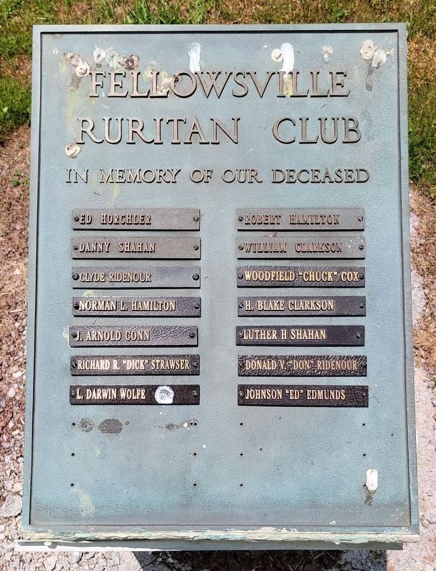 Fellowsville Ruritan Club Memorial<br>at this location image. Click for full size.