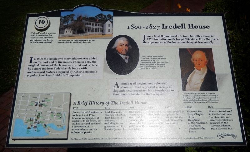 <i>1800-1827</i> Iredell House Marker image. Click for full size.