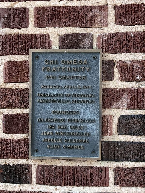 Chi Omega Fraternity Secondary Marker image. Click for full size.