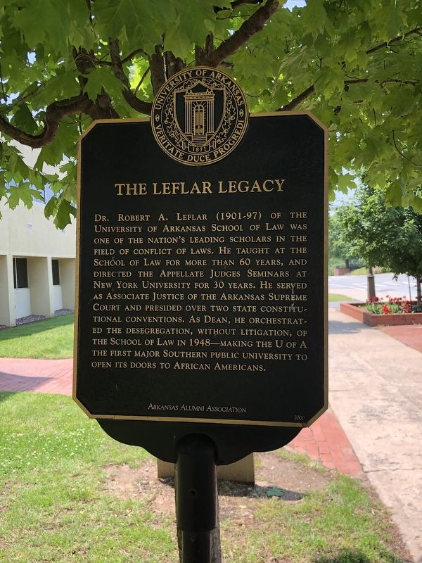 The Leflar Legacy Marker image. Click for full size.