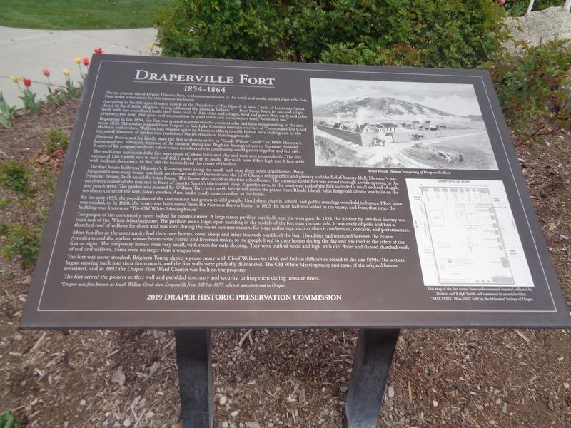 Draperville Fort Marker image. Click for full size.