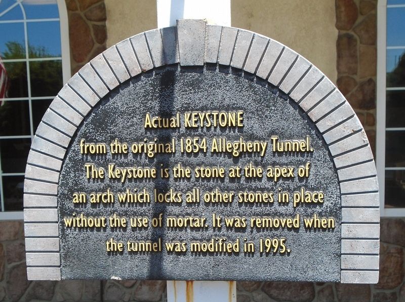 Allegheny Tunnel Keystone Marker image. Click for full size.