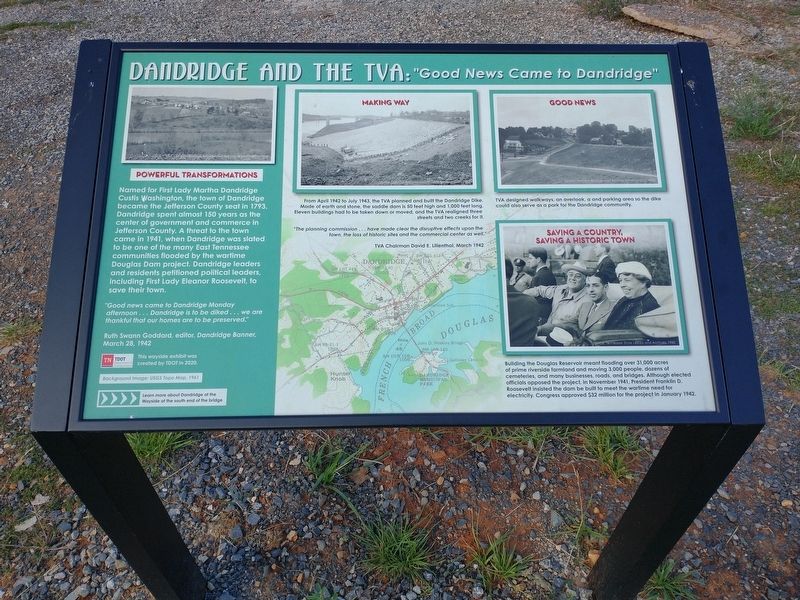 Dandridge and the TVA: �Good News Came to Dandridge� Marker image. Click for full size.