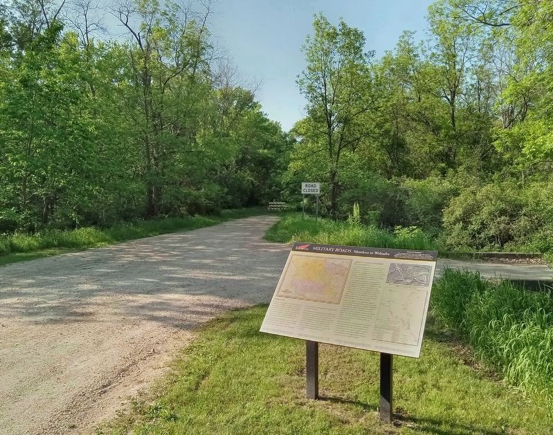 Military Roads Marker at the northern terminus of Cannon Bottom Road image. Click for full size.
