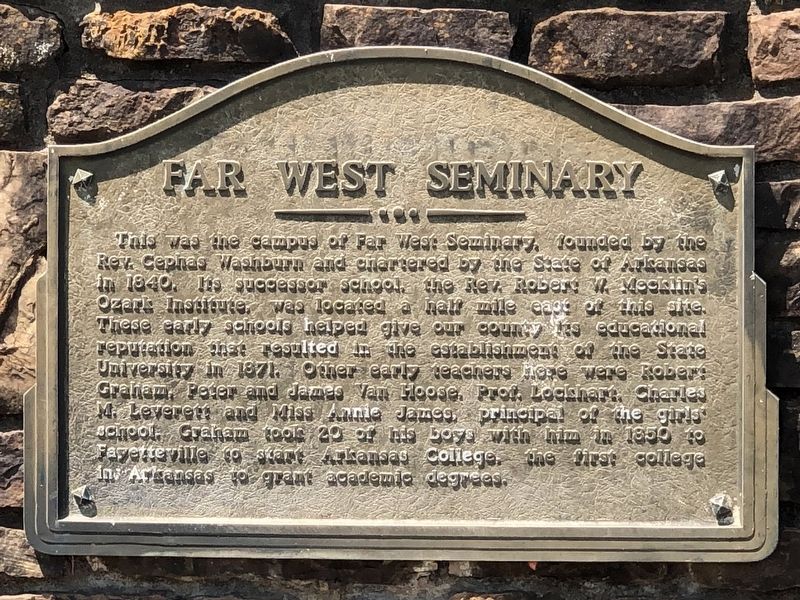 Far West Seminary Marker image. Click for full size.