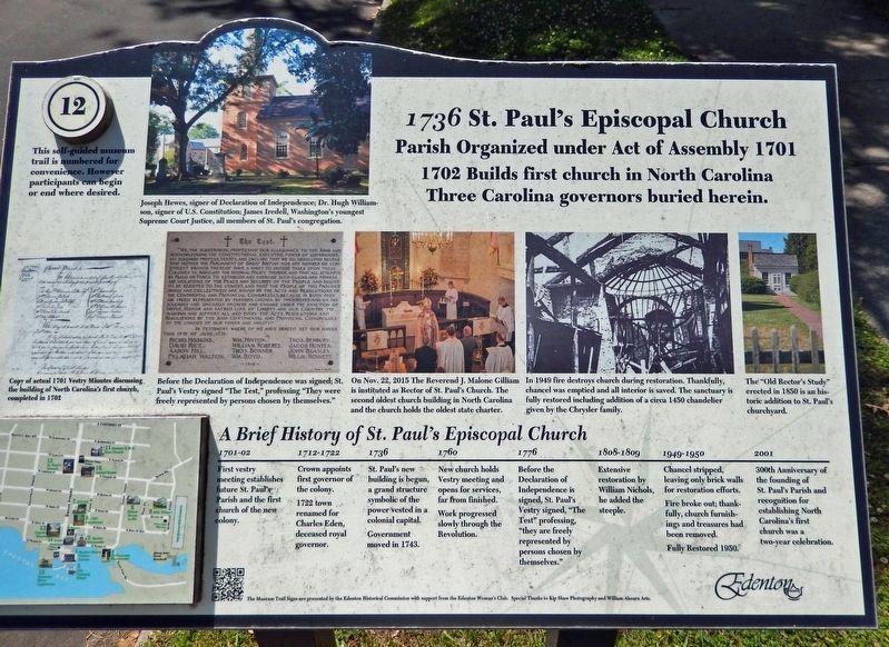 <i>1736</i> St. Paul's Episcopal Church Marker image. Click for full size.