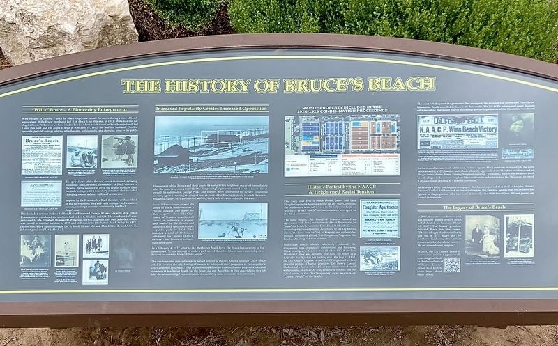 The History of Bruces Beach Marker image. Click for full size.