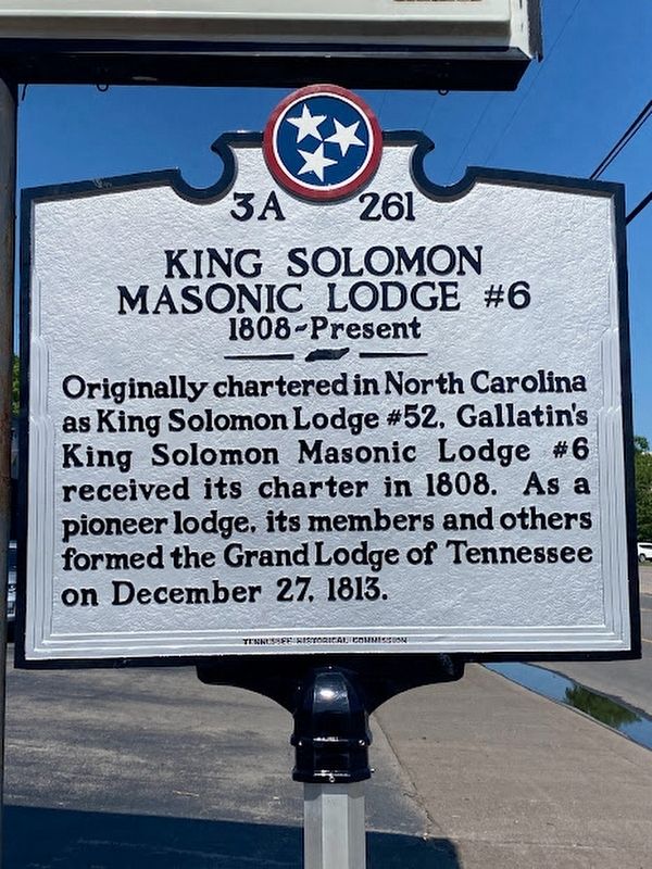 King Solomon Masonic Lodge #6 Marker image. Click for full size.