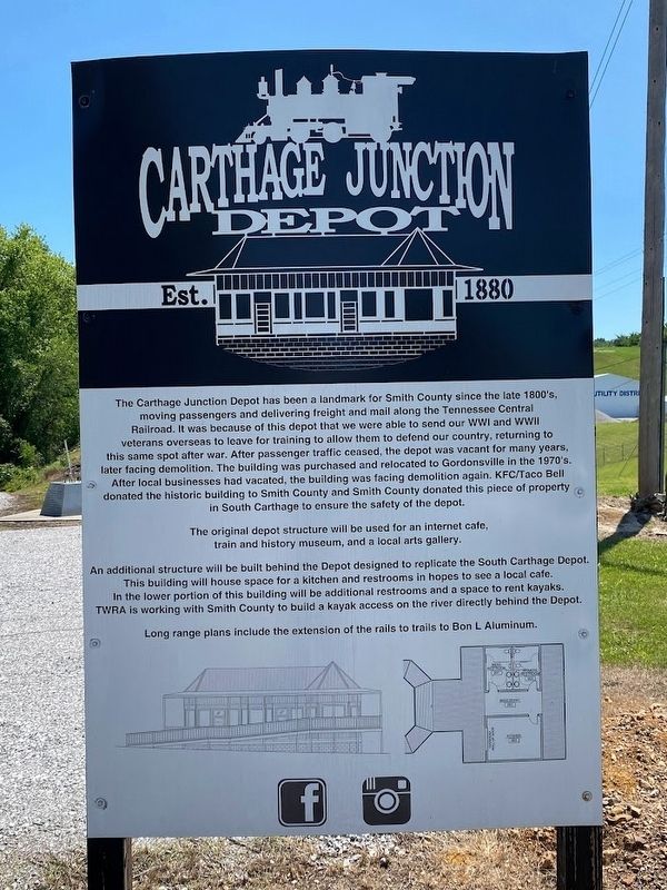 Carthage Junction Depot Marker image. Click for full size.