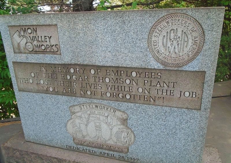 Thomson Steel Plant Lost Workers Monument image. Click for full size.