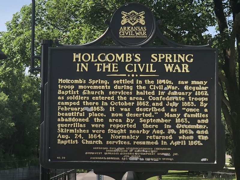 Holcomb's Spring in the Civil War Marker image. Click for full size.