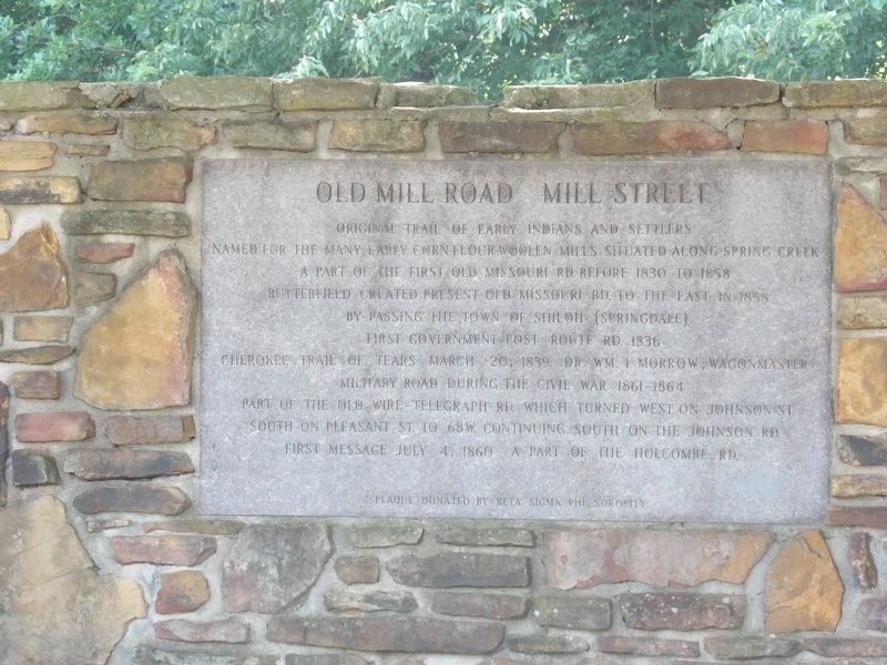 Old Mill Road/Mill Street Marker image. Click for full size.