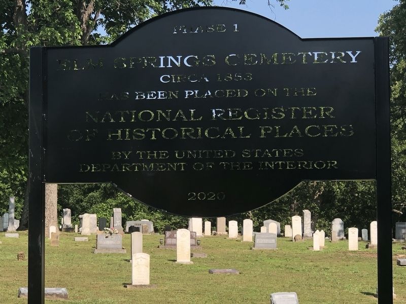 Elm Springs Cemetery Marker image. Click for full size.