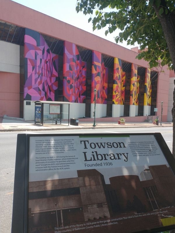Towson Library Marker image. Click for full size.