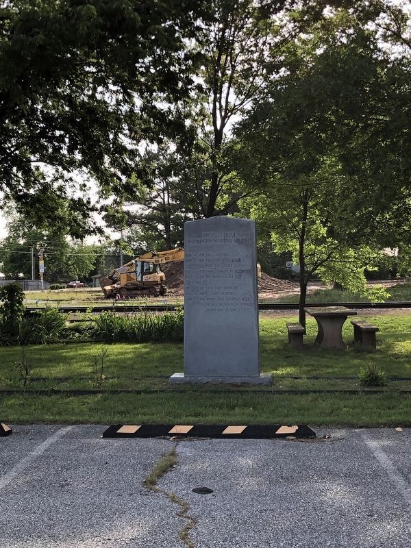 Original Site of Bloomington (Mudtown) Arkansas Marker in new location image. Click for full size.