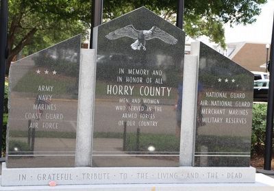 Horry County Veterans Memorial Marker image. Click for full size.
