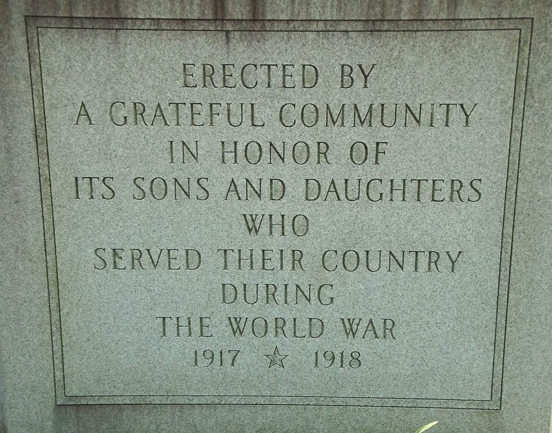 World War Memorial Dedication image. Click for full size.