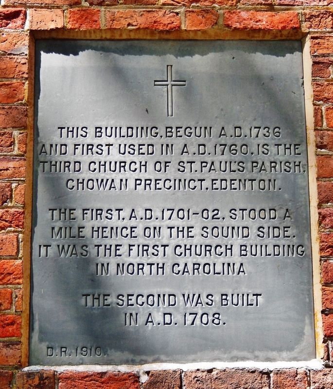 St. Paul's Episcopal History Tablet image. Click for full size.
