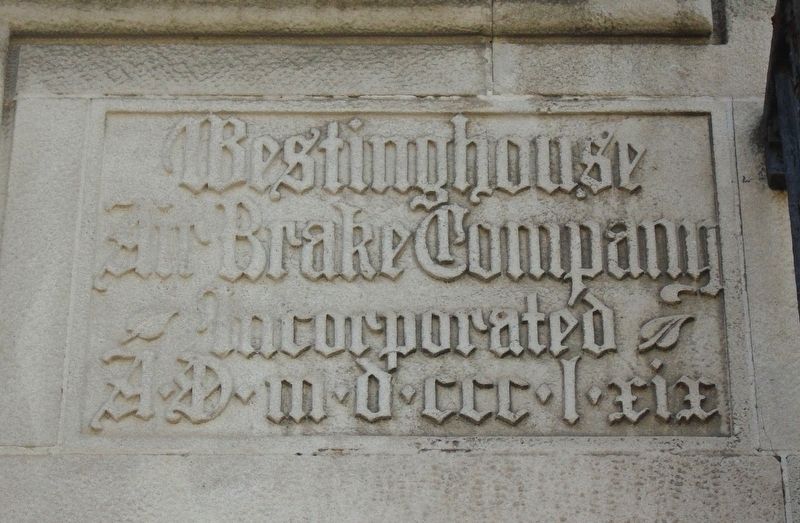 Westinghouse Airbrake Company Administration Building Name Stone image. Click for full size.