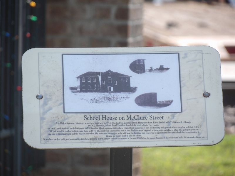 School House on McClure Street Marker image. Click for full size.